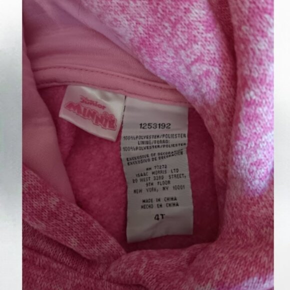 Disney Jr 4t Pink Minnie pullover hoodie - Picture 2 of 5